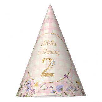 Personalised Garden Bunny Birthday Party Hat