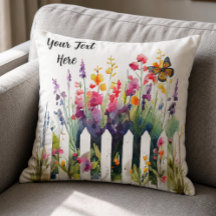 Personalised Garden Throw Pillow