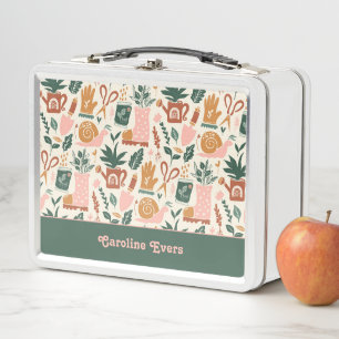 Personalised Gardener Gift Metal Lunch Box