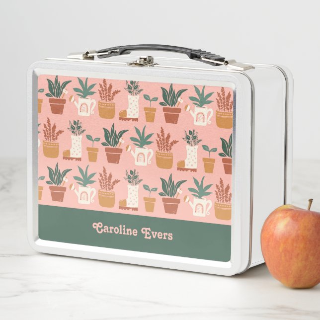 Personalised Gardener Gift Metal Lunch Box (In Situ)