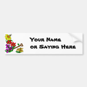 Personalised Gardener Saying Floral Sticker