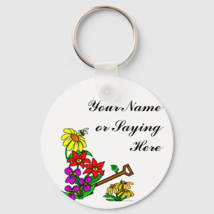 Personalised Gardener Saying Key Ring