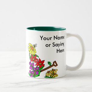 Personalised Gardener Saying Two-Tone Coffee Mug