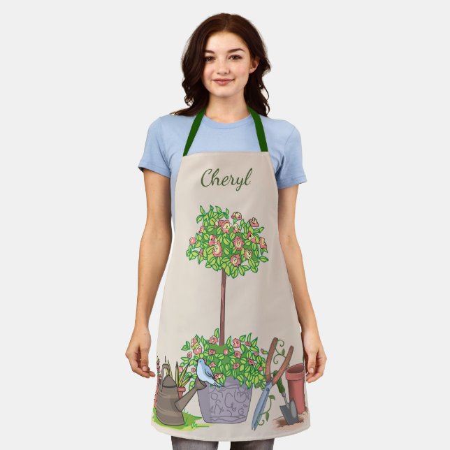 Personalised Gardening Apron (Worn)