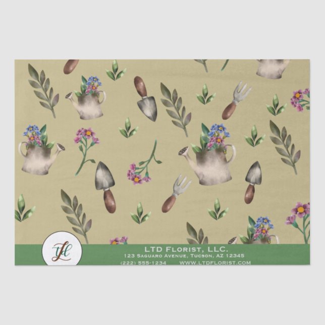 Personalised Gardening Florist Tissue Paper (Front)
