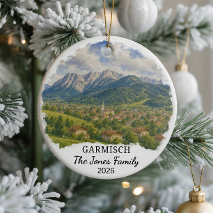 Personalised Garmisch-Partenkirchen Ceramic Orname Tree Decoration