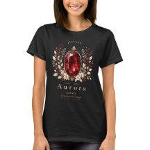 Personalised Garnet Birthstone Shirt