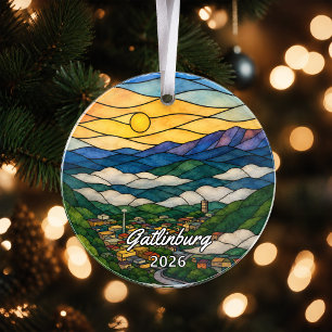 Personalised Gatlinburg Acrylic Ornament, Custom T Ornament