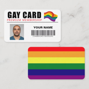Personalised Gay Card Premium Membership Identity
