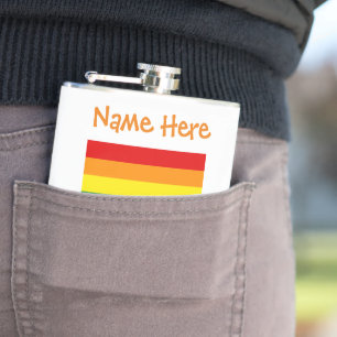 Personalised Gay Pride LGBTQ Rainbow Flag Hip Flask