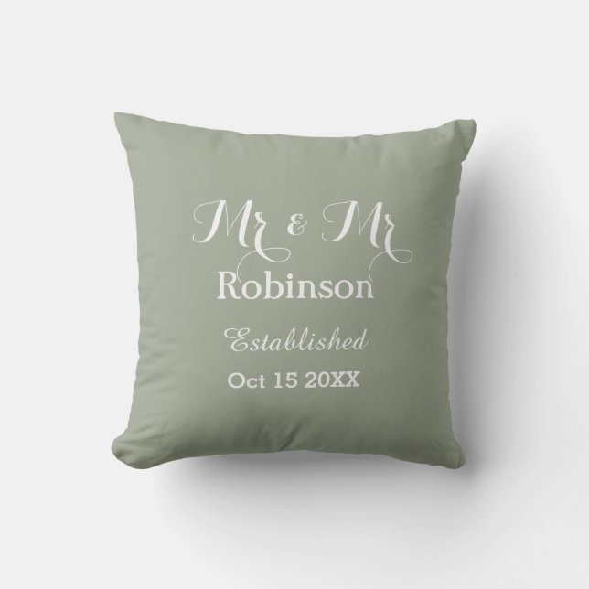 Personalised Gay Wedding Cushion (Front)