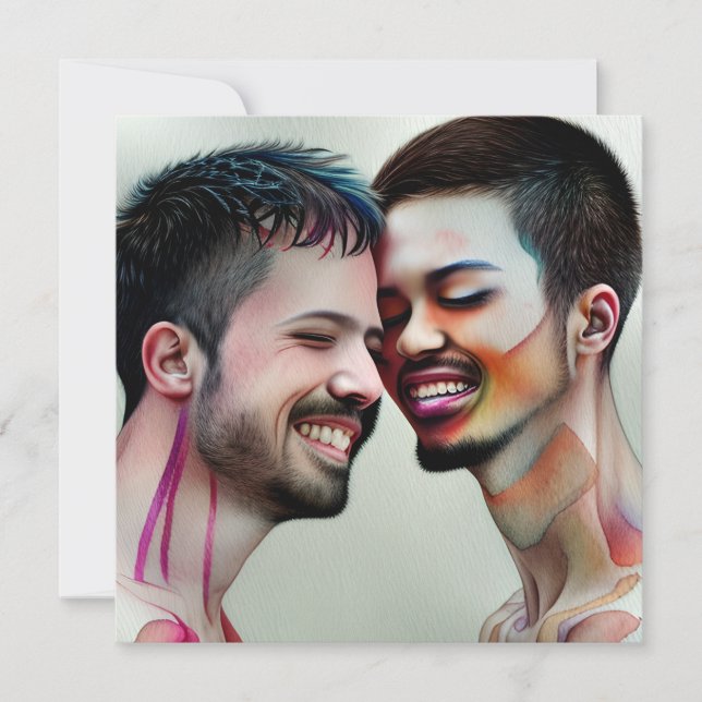 Personalised Gay Wedding LGBTQIA+ Photo Invitation (Front)