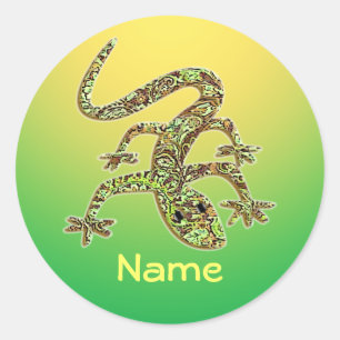 Personalised Gecko / Salamander / Lizard Stickers