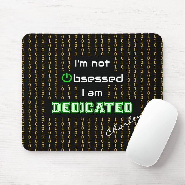 Personalised geek quote computing mouse mat (With Mouse)