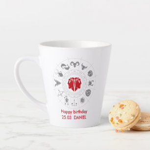 Personalised Gemini Zodiac Birthday Gift Latte Mug