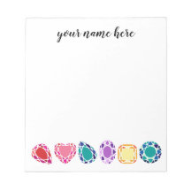 Personalised Gemstones Notepad