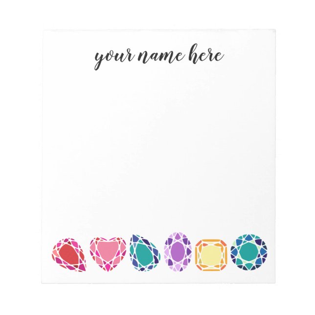 Personalised Gemstones Notepad (Front)