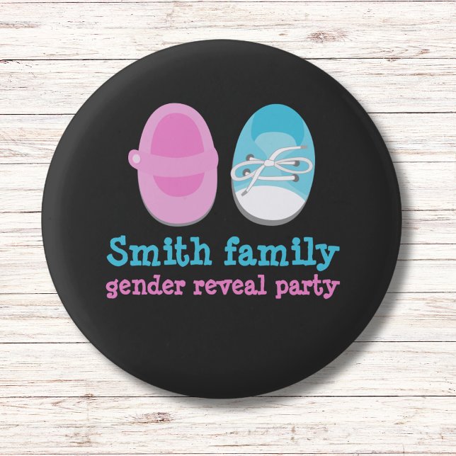 personalised gender reveal, gender reveal button (Creator Uploaded)