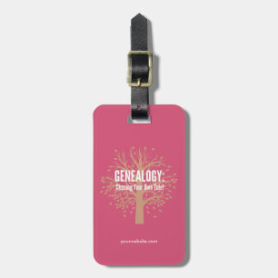 Personalised Genealogy Luggage Tags (Pink)