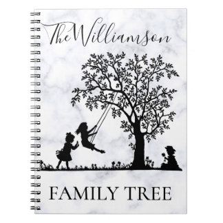 Personalised Genealogy Vintage Family Tree Notebook