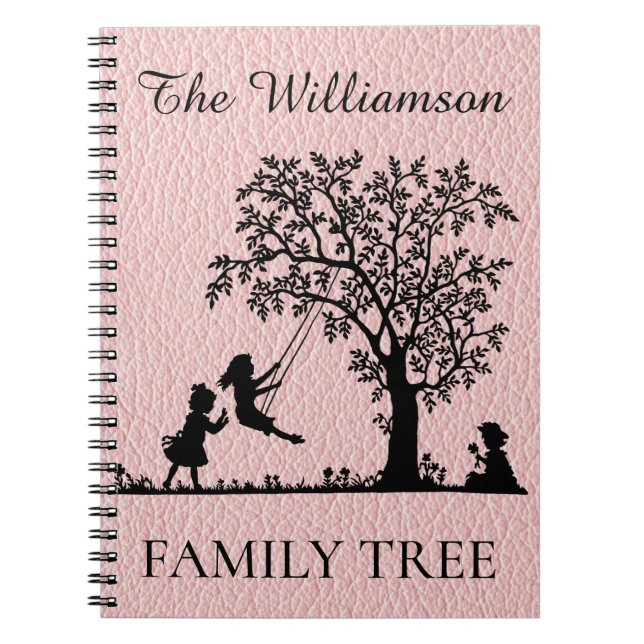 Personalised Genealogy Vintage Family Tree Notebook (Front)