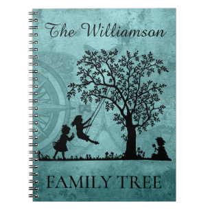 Personalised Genealogy Vintage Family Tree Notebook