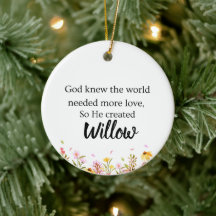 Personalised Genesis Chapter One Ceramic Ornament