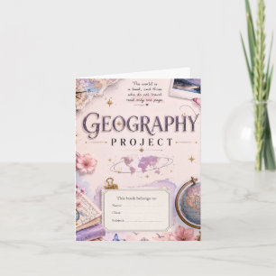Personalised Geography Project inivtation Vintage Invitation