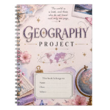 Personalised Geography Project Notebook | Vintage