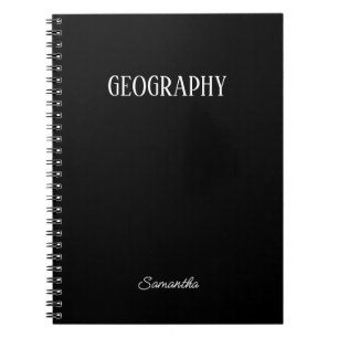 Personalised Geography Subject Notebook