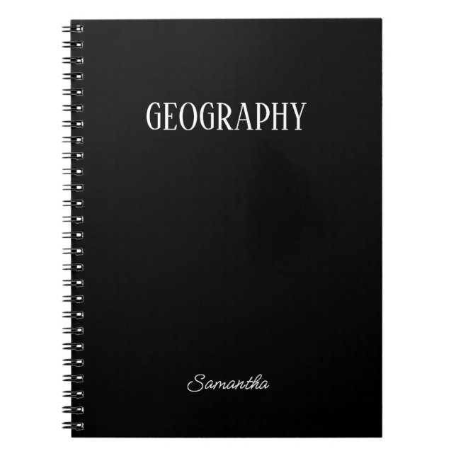  Personalised Geography Subject Notebook (Front)