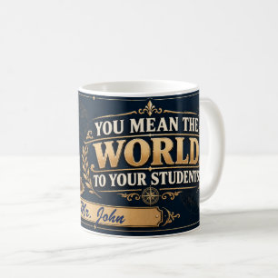 Personalised Geography Teacher Mug, Thank You Gift Coffee Mug