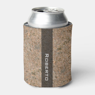 Personalised Geology Rock Texture with Name Can Cooler