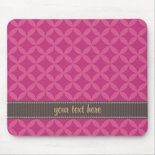 Personalised Geometric Diamonds Pink Flambé Mouse Mat