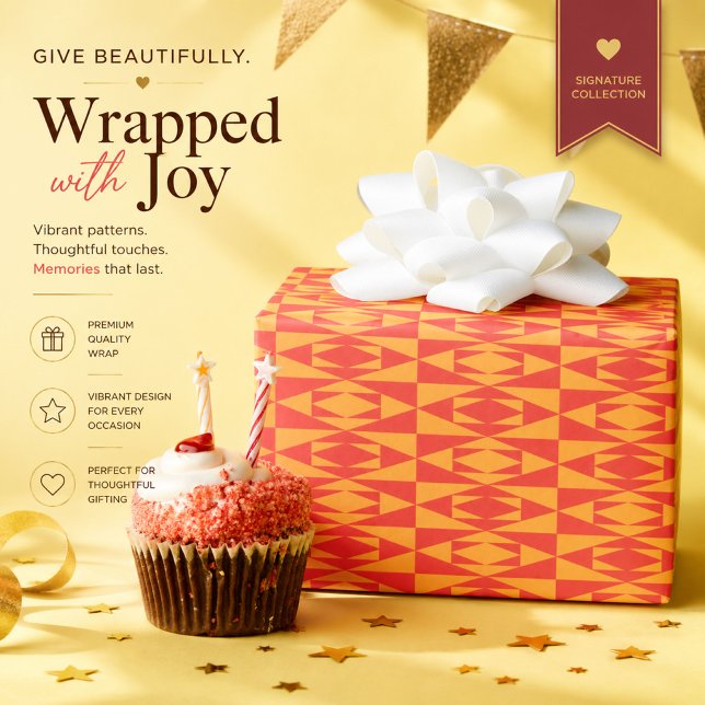 Personalised Geometric Gift Wrapping Paper (Creator Uploaded)