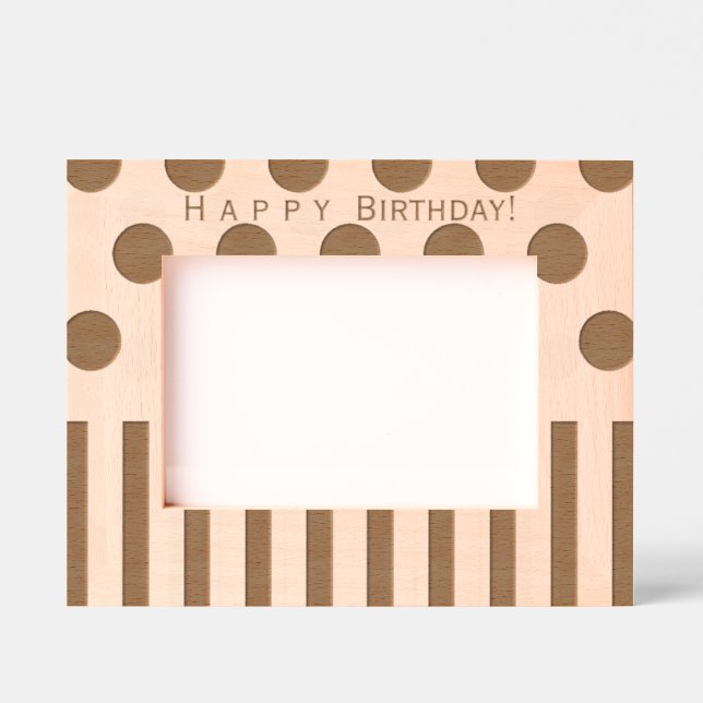 Personalised Geometric Inspired Birthday Etched Frames (Front)