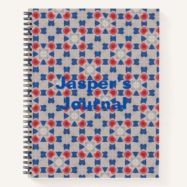 Personalised Geometric Journal. Geometric Design.  Notebook (Front)