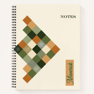 Personalised Geometric Notebook – Earth Tone