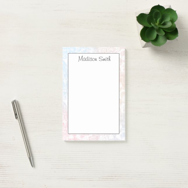 Personalised Geometric  Post-it Notes (Office)