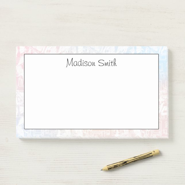 Personalised Geometric  Post-it Notes (On Desk)