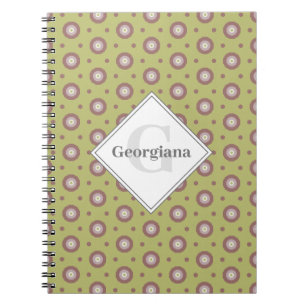 Personalised Geometric Warm Neutrals Hexagons Notebook