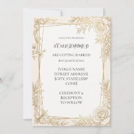 Personalised Geometric Wedding Invitation