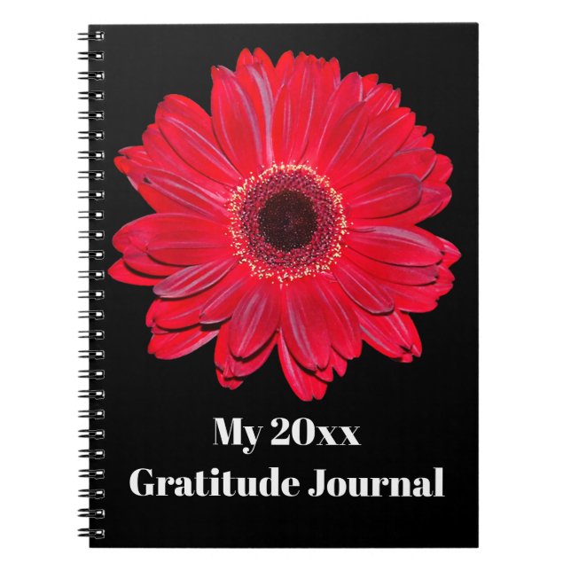 Personalised Gerbera Daisy Journal Notebook (Front)