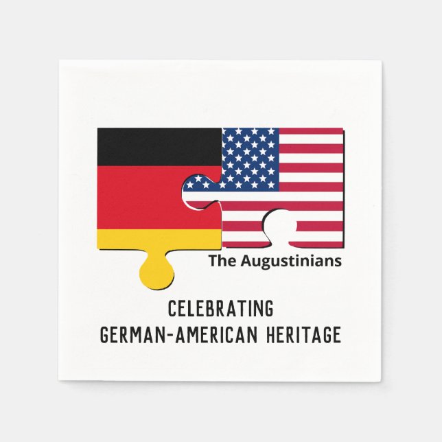 Personalised GERMAN AMERICAN Napkin (Front)
