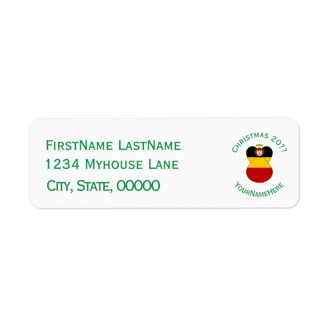 Personalised German Angel Christmas Flag (Front)