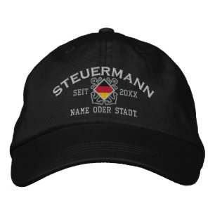 Personalised German First Mate Nautical Embroidered Hat