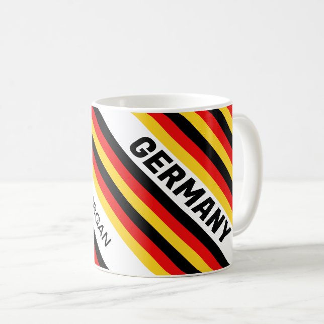 Personalised  German Flag Coffee Mug (Front Right)