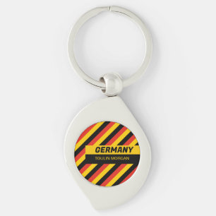 Personalised  German Flag Key Ring