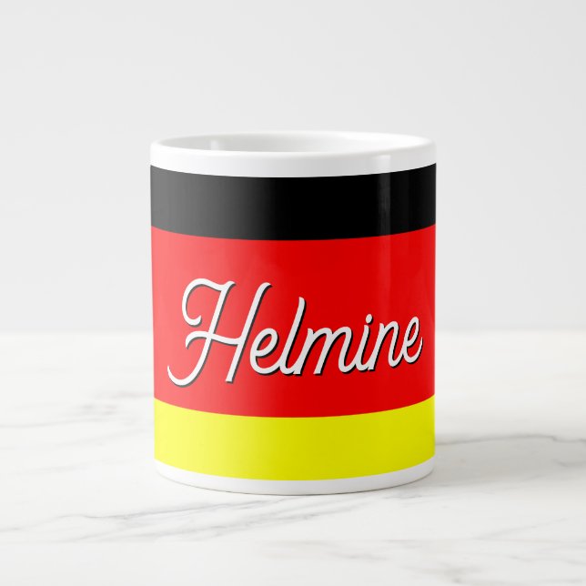Personalised German Flag Large Coffee Mug (Front)
