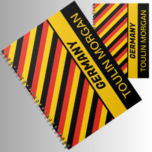 Personalised  German Flag Notebook